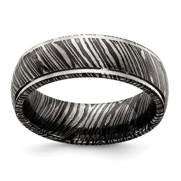 Edward Mirell Timoku 7mm Domed Step Edge Band - Larson Jewelers