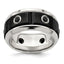 AELIANUS Black Titanium Ring with Black Spinel Setting and polished Edges by Edward Mirell - 11 mm - Larson Jewelers
