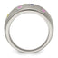 ACCALIA Domed Titanium Ring with Multi-Color Sapphires by Edward Mirell - 12 mm - Larson Jewelers