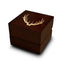 Deer Antlers Engraved Wood Ring Box Chocolate Dark Wood Personalized Wooden Wedding Ring Box - Larson Jewelers