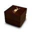 Deer Stag Fawn Elk Print Engraved Wood Ring Box Chocolate Dark Wood Personalized Wooden Wedding Ring Box - Larson Jewelers