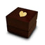Heart Shaped Symbol Engraved Wood Ring Box Chocolate Dark Wood Personalized Wooden Wedding Ring Box - Larson Jewelers