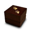 Bear Paw Tracks Engraved Wood Ring Box Chocolate Dark Wood Personalized Wooden Wedding Ring Box - Larson Jewelers