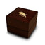 Sabre-Tooth Tiger Engraved Wood Ring Box Chocolate Dark Wood Personalized Wooden Wedding Ring Box - Larson Jewelers