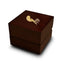 Ammonite Engraved Wood Ring Box Chocolate Dark Wood Personalized Wooden Wedding Ring Box - Larson Jewelers