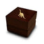 Apatosaurus Dinosaur Engraved Wood Ring Box Chocolate Dark Wood Personalized Wooden Wedding Ring Box - Larson Jewelers