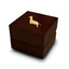 Dachshund Dog Engraved Wood Ring Box Chocolate Dark Wood Personalized Wooden Wedding Ring Box - Larson Jewelers