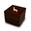 Dachshund Dog Engraved Wood Ring Box Chocolate Dark Wood Personalized Wooden Wedding Ring Box - Larson Jewelers