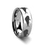 Mahi Fish Jumping Sea Print Pattern Ring Engraved Flat Tungsten Ring - 4mm - 12mm - Larson Jewelers