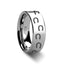 Animal Horse Shoe Print Ring Engraved Flat Tungsten Ring - 4mm - 12mm - Larson Jewelers