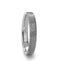 Fingerprint Engraved Flat Pipe Cut Tungsten Ring Brushed Ring - Mercury - 4mm - 12mm - Larson Jewelers