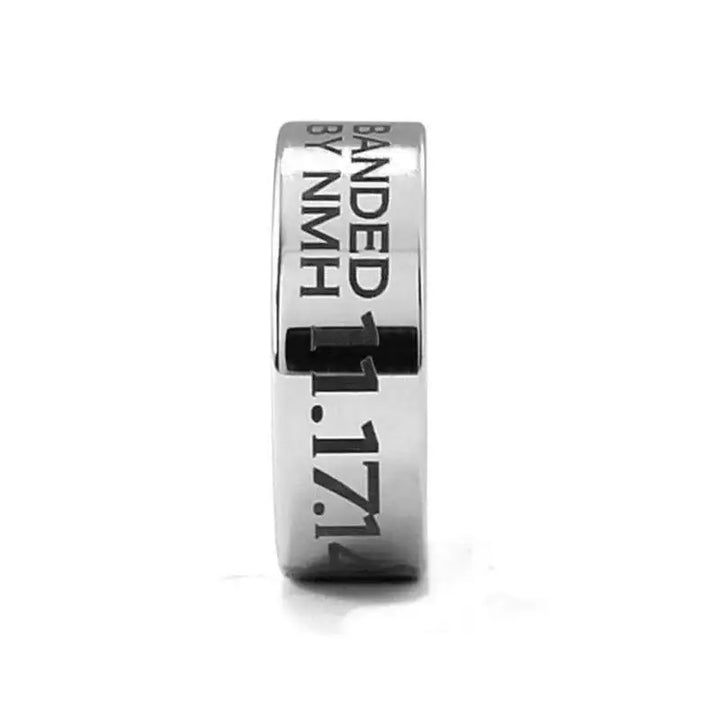 Duck Band Ring Engraved Flat Tungsten Ring Polished - 4mm - 12mm - Larson Jewelers