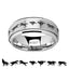 Spinning Engraved Running Wolf Tungsten Carbide Spinner Wedding Band - 8mm - Larson Jewelers
