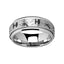 Spinning Engraved Tie Fighter X-Wing Design Tungsten Carbide Spinner Wedding Band - 8mm - Larson Jewelers