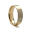 10k Fingerprint Ring Yellow Gold Engraved Flat Band - 4mm - 8mm - Larson Jewelers