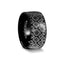 Snake Scales Print Ring Engraved Flat Black Tungsten Ring Polished - 4mm - 12mm - Larson Jewelers