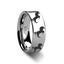 Animal Horse Hind Legs Print Ring Engraved Flat Tungsten Ring - 4mm - 12mm - Larson Jewelers