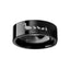 Duck Duckling Landscape Ring Engraved Flat Black Tungsten Ring - 4mm - 12mm - Larson Jewelers
