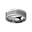 Railroad tracks Landscape Ring Engraved Flat Tungsten Ring - 4mm - 12mm - Larson Jewelers
