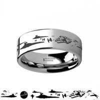 Star Wars A New Hope Death Star Space Battle Tungsten Ring Episode IV - 4mm - 12mm - Larson Jewelers