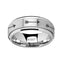 Spinning Engraved Arrow Tungsten Carbide Spinner Wedding Band - 8mm - Larson Jewelers