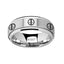 Spinning Engraved Deadpool Mercenary Symbol Tungsten Carbide Spinner Wedding Band - 8mm - Larson Jewelers