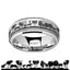 Spinning Engraved Wild Horse Scene Tungsten Carbide Spinner Wedding Band - 8mm - Larson Jewelers