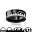Mos Eisley Cantina A New Hope Star Wars Greedo and Han Solo Black Tungsten Engraved Ring - 4mm - 12mm - Larson Jewelers