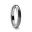 Fingerprint Engraved Domed Tungsten Ring Polished - Dominus - 4mm - 12mm - Larson Jewelers