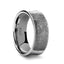 Fingerprint Engraved Concave Tungsten Ring Polished - Washington - 4mm - 8mm - Larson Jewelers