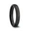 Fingerprint Engraved Domed Black Tungsten Ring with Brushed Finish - Raider - 4mm - 12mm - Larson Jewelers