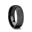 Fingerprint Engraved Domed Black Tungsten Ring with Brushed Finish - Raider - 4mm - 12mm - Larson Jewelers