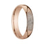 14k Fingerprint Ring Rose Gold Engraved Domed Band - 4mm - 8mm - Larson Jewelers