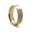 14k Fingerprint Ring Yellow Gold Engraved Flat Band - 4mm - 8mm - Larson Jewelers