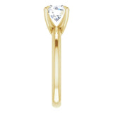 ORLA 14K Yellow Gold Round Lab Grown Diamond Solitare Engagement Ring