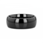 VAREN Black Titanium Polished Finish Men’s Domed Wedding Band - 8mm