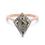 PEPPER 1.42 ct 14K Rose Gold Natural Kite Salt & Pepper Diamond Engagement Ring