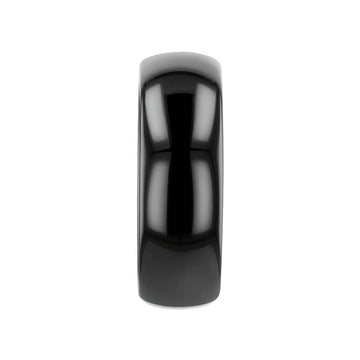 VAREN Black Titanium Polished Finish Men’s Domed Wedding Band - 8mm - Larson Jewelers