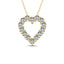 Diamond 1/4 Ct.Tw. Heart Pendant in 14K Yellow Gold - Larson Jewelers