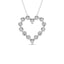 Diamond 1/2 Ct.Tw. Heart Pendant in 14K White Gold - Larson Jewelers