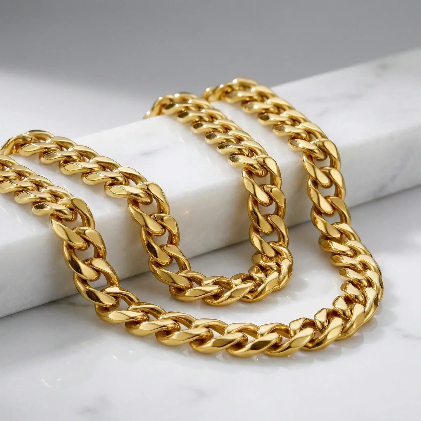 Gold Stainless Steel 14mm Chain - 22 Inch - Larson Jewelers