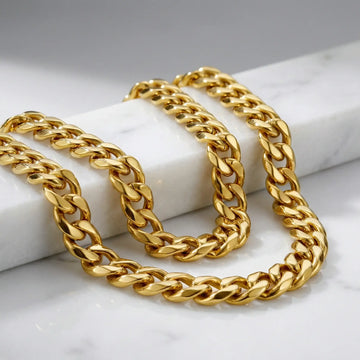 Gold Stainless Steel 14mm Chain - 22 Inch - Larson Jewelers