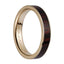 14K Yellow Gold Women's Flat Wedding Ring With Cocobolo Wood Inlay - 4mm & 8mm - Larson Jewelers