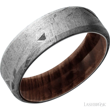 Meteorite with None Finish and Sequoia - 7MM - Larson Jewelers