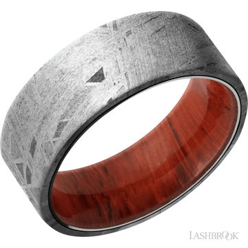Meteorite with None Finish and Padauk - 8MM - Larson Jewelers