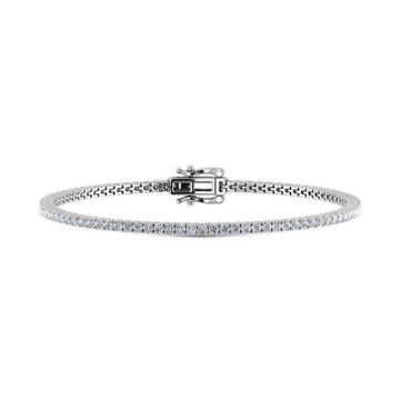 14K White Gold Lab Grown Diamond 7 Ct.Tw. Tennies Bracelet - Larson Jewelers