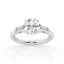 3 stone Ring with 2.00 ct Center Round Lab Diamond with Tapper by Mercury Rings