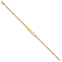 14k Cut-out Heart Curb Link ID Bracelet - Larson Jewelers