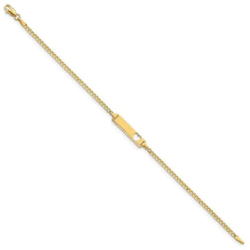 14k Cut-out Heart Curb Link ID Bracelet - Larson Jewelers
