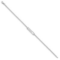 14k WG Cut-out Heart Curb Link ID Bracelet - Larson Jewelers